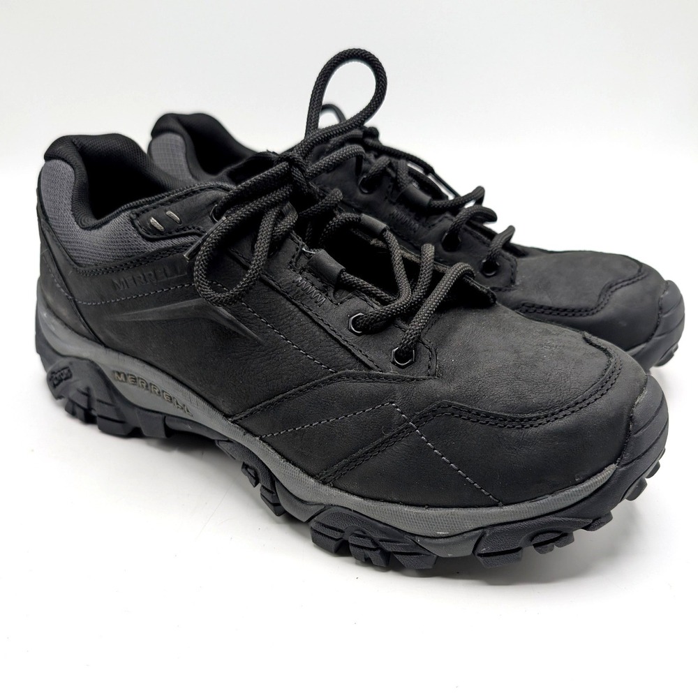 Merrell Moab Adventure 3 Mens Black Leather Hiking Shoes J91829 Size 9